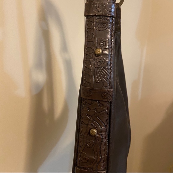 Vintage Via Spiga Brown Leather Mini Hobo Bag - Picture 4 of 6